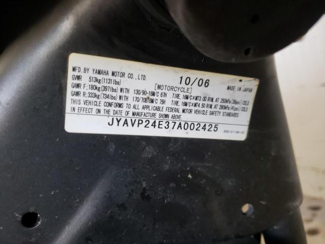 2007 YAMAHA XVS1300 A JYAVP24E37A002425