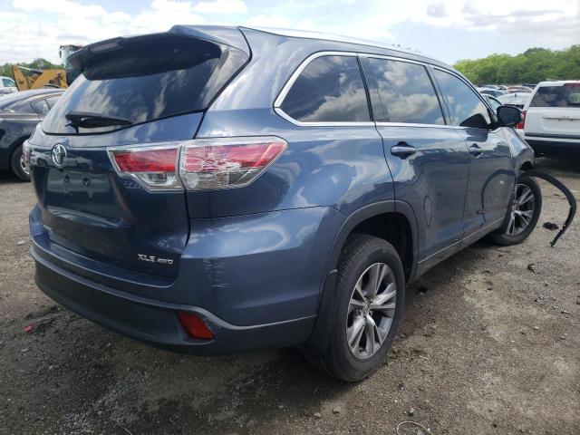 VIN 5TDJKRFHXES010443 2014 Toyota Highlander, Xle no.4