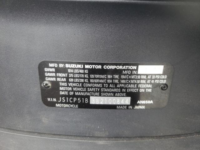 2011 SUZUKI AN650 A JS1CP51B3B2100844