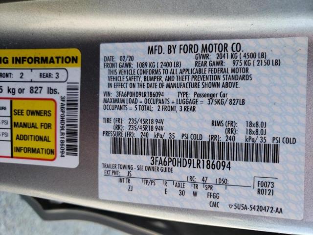 3FA6P0HD9LR186094 Ford Fusion SE 10