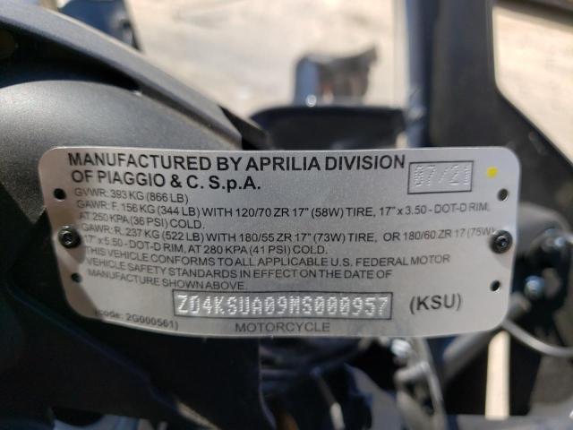 2021 APRILIA RS 660 ZD4KSUA09MS000957