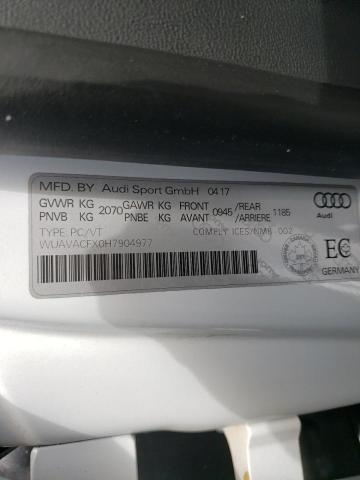 2017 AUDI R8 SPYDER WUAVACFX0H7904977