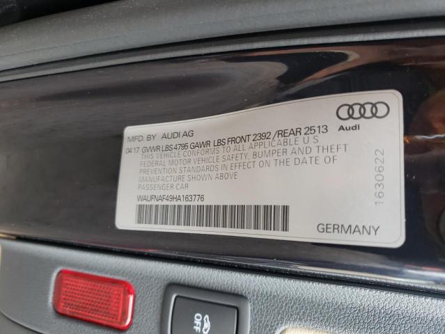 2017 AUDI A4 PRESTIG WAUFNAF49HA163776