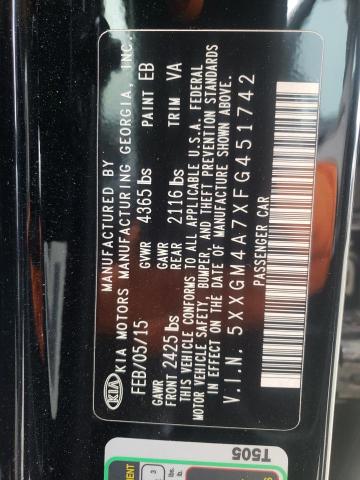 5XXGM4A7XFG451742 KIA Optima Lx