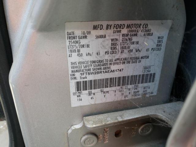 1FTSW2BR1AEA61747 Ford F250 Super 2010. Фото: 9