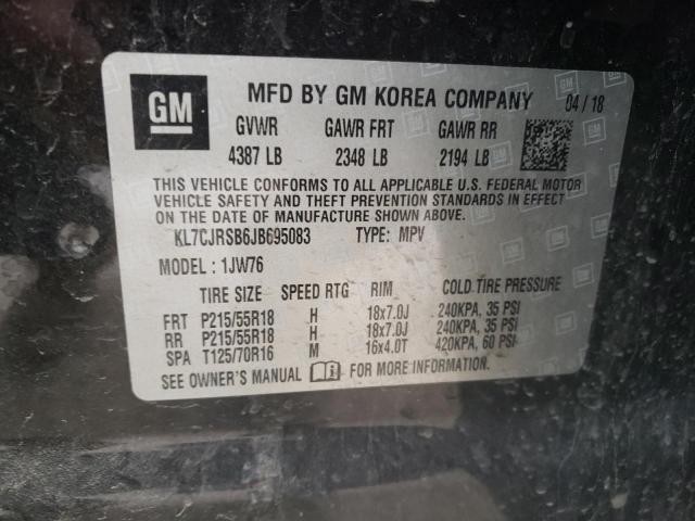 2018 CHEVROLET TRAX PREMI KL7CJRSB6JB695083