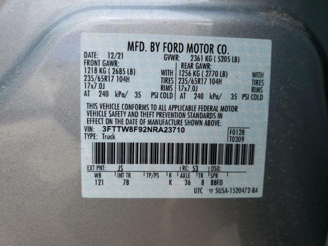2022 FORD MAVERICK X 3FTTW8F92NRA23710