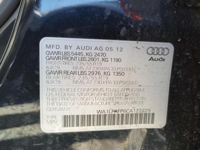 2012 Audi Q5 Premium Plus VIN: WA1LFAFP6CA122229 Lot: 41329734