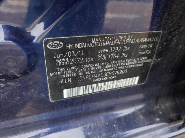 5NPDH4AE3CH076900 Hyundai Elantra Gl 2012. Фото: 9