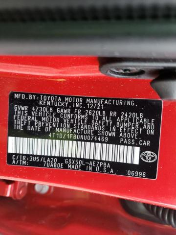 2022 TOYOTA AVALON LIM 4T1DZ1FB0NU074469