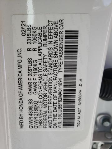 2021 ACURA TLX ADVANC 19UUB5F62MA011894