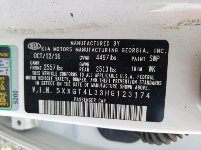 5XXGT4L33HG123174 KIA Optima Lx