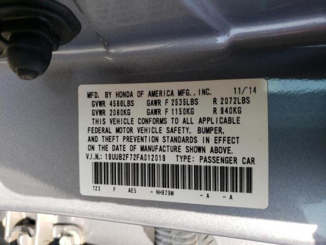 2015 ACURA TLX ADVANC 19UUB2F72FA012019
