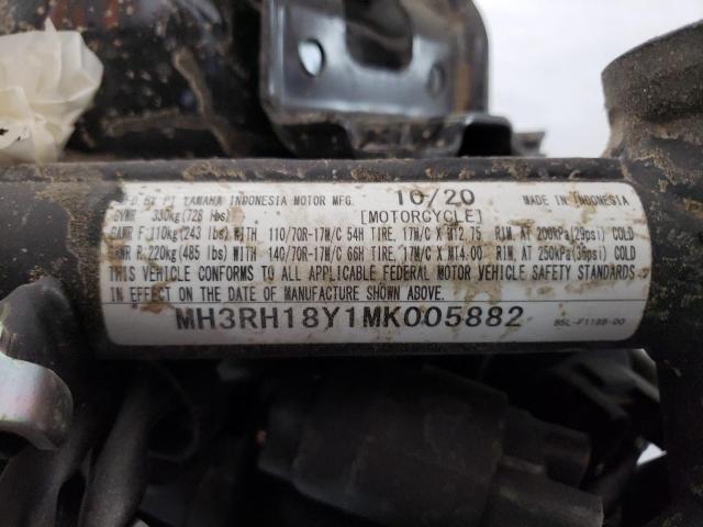 2021 YAMAHA YZFR3 A MH3RH18Y1MK005882