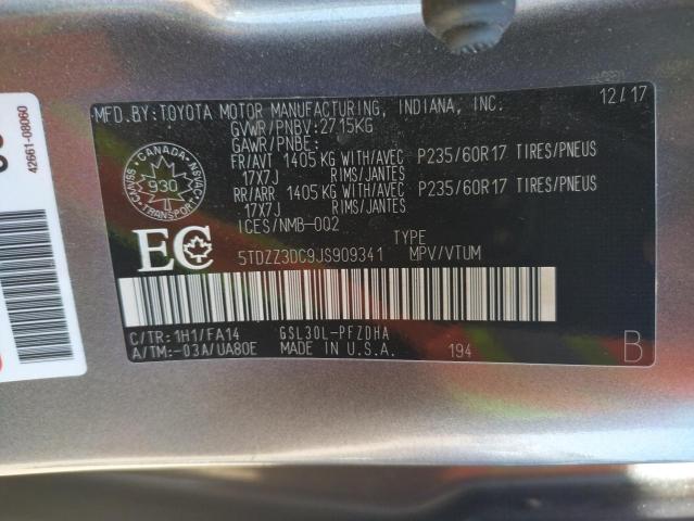 2018 TOYOTA SIENNA L 5TDZZ3DC9JS909341