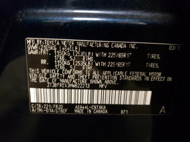 2017 TOYOTA RAV4 LE AW 2T3BFREV3HW622213