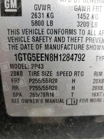 2017 GMC CANYON DEN 1GTG5EEN8H1284792