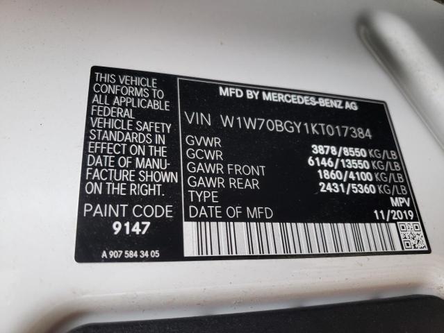 2019 MERCEDES-BENZ SPRINTER 1 W1W70BGY1KT017384
