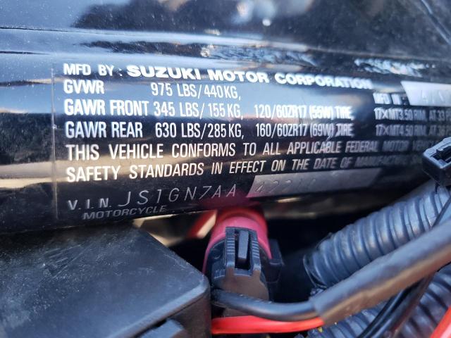2002 SUZUKI GSF600S JS1GN7AA422101107