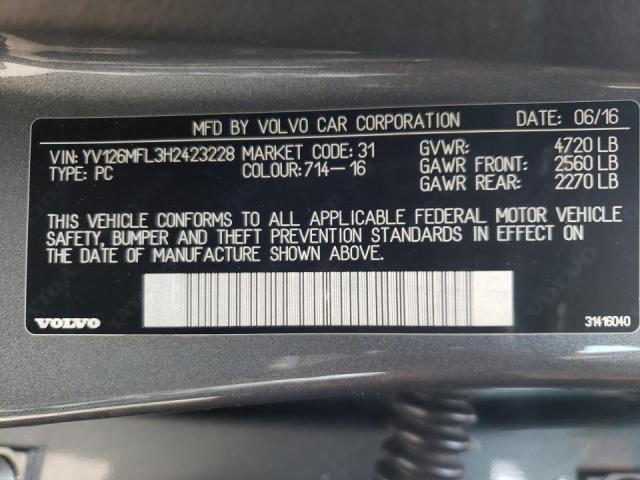 YV126MFL3H2423228 Volvo S60