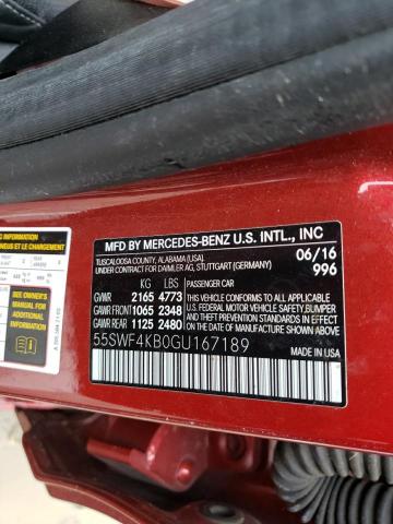 2016 MERCEDES-BENZ C 220 55SWF4KB0GU167189