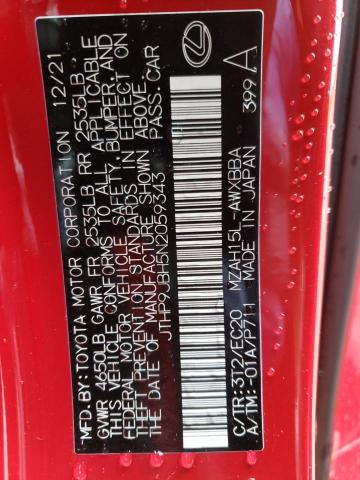 2022 LEXUS UX 250H BA JTHP9JBH5N2059343
