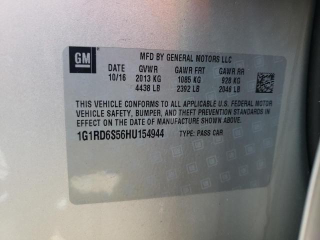 2017 CHEVROLET VOLT PREMI 1G1RD6S56HU154944