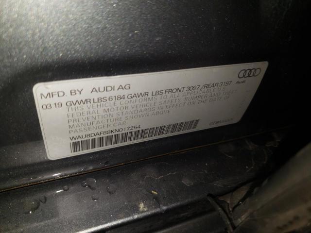 2019 AUDI A8 L WAU8DAF88KN017254