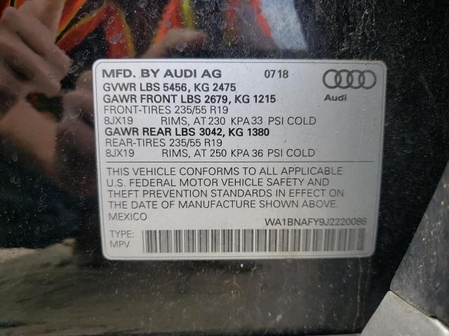 VIN WA1BNAFY9J2220086 2018 AUDI Q5 no.10