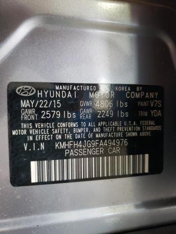 2015 HYUNDAI AZERA LIMI KMHFH4JG9FA494976