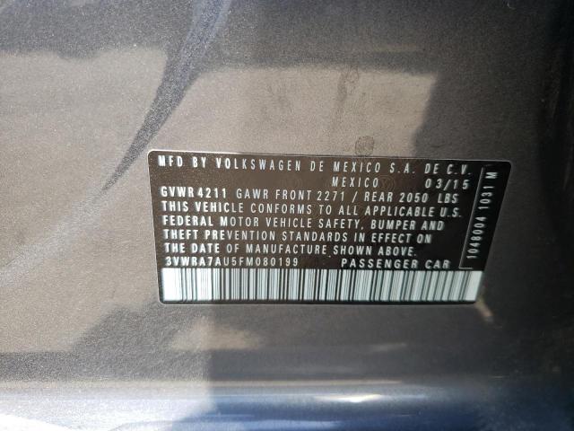 2015 VOLKSWAGEN GOLF TDI 3VWRA7AU5FM080199
