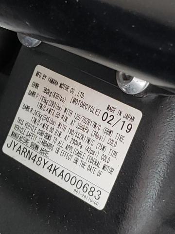 2019 YAMAHA MTN1000 C JYARN48Y4KA000683