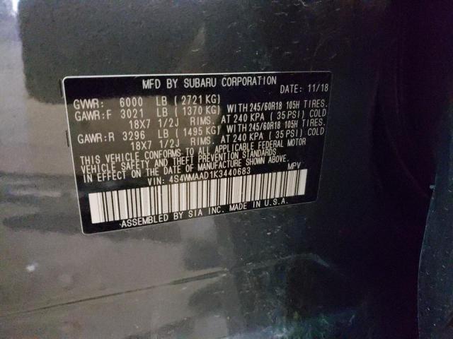 2019 SUBARU ASCENT 4S4WMAAD1K3440683