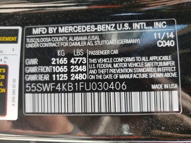 2015 MERCEDES-BENZ C 300 4MAT 55SWF4KB1FU030406
