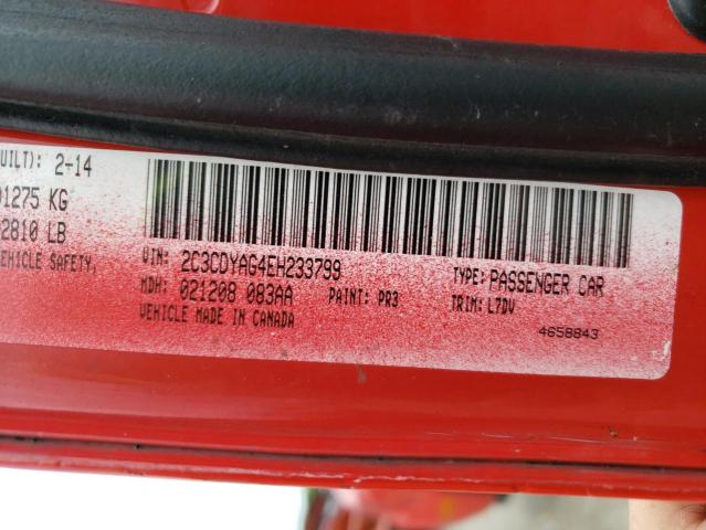 2C3CDYAG4EH233799 Dodge Challenger 2014. Фото: 9