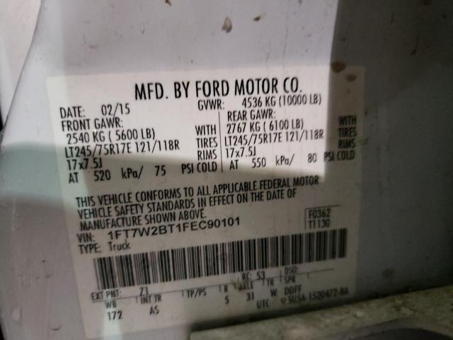 1FT7W2BT1FEC90101 Ford F250 Super 2015. Фото: 9