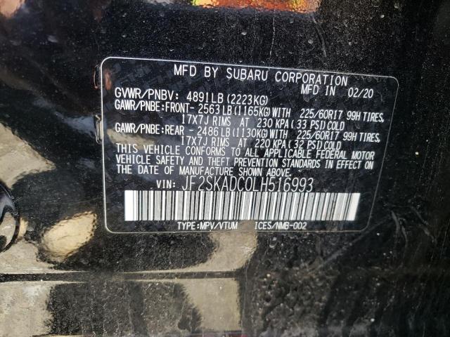 2020 SUBARU FORESTER JF2SKADC0LH516993