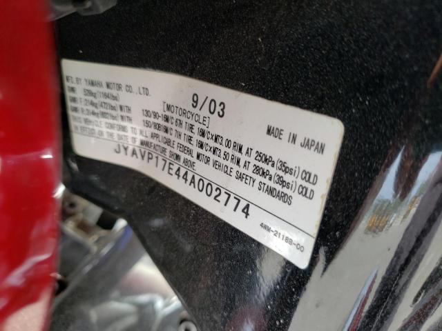 2004 YAMAHA XV1700 A JYAVP17E44A002774