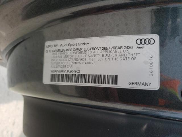 2018 AUDI RS5 WUAPWAF51JA904962