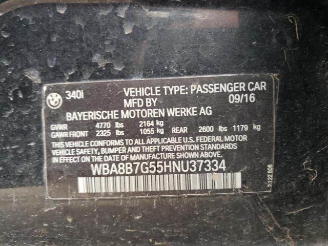 2017 BMW 340 XI WBA8B7G55HNU37334