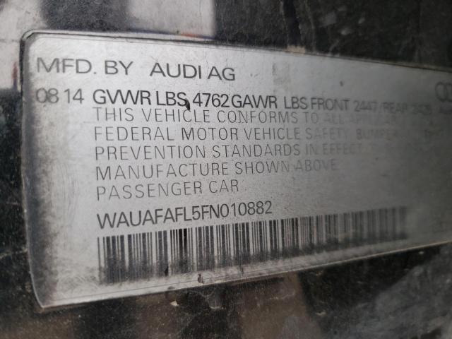 VIN WAUAFAFL5FN010882 2015 Audi A4, Premium no.10