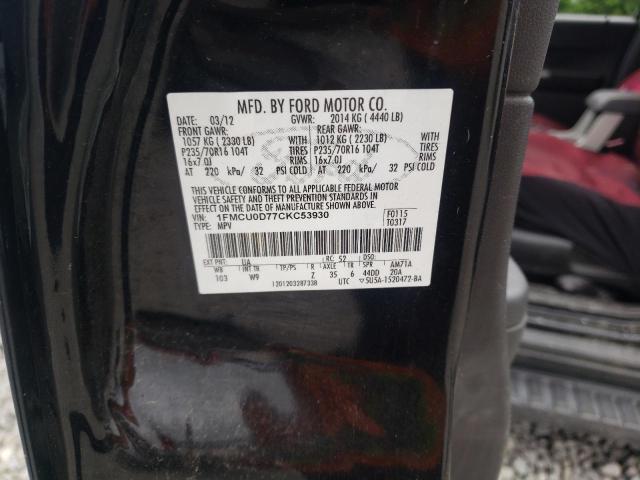 1FMCU0D77CKC53930 | 2012 Ford escape xlt