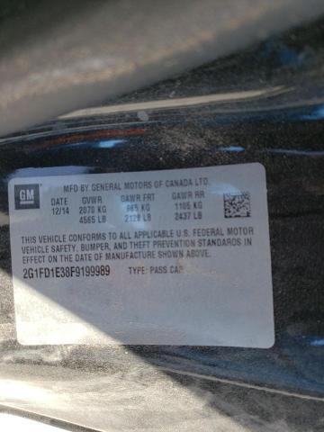 2015 CHEVROLET CAMARO LT 2G1FD1E38F9199989