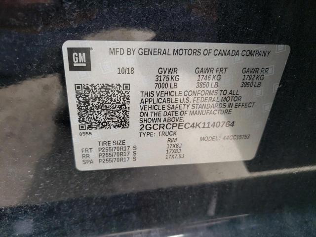 2GCRCPEC4K1140764 Chevrolet Silverado 2019. Фото: 9