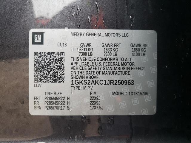 2018 GMC YUKON SLE 1GKS2AKC1JR250963