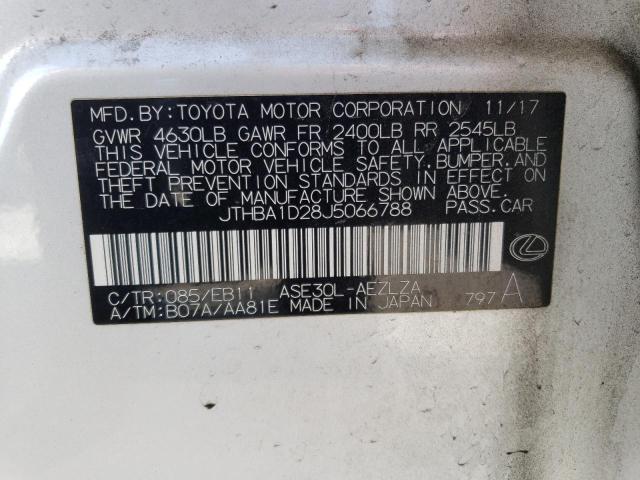 2018 LEXUS IS300 JTHBA1D28J5066788