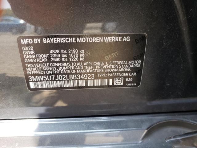 2020 BMW M340I 3MW5U7J02L8B34923