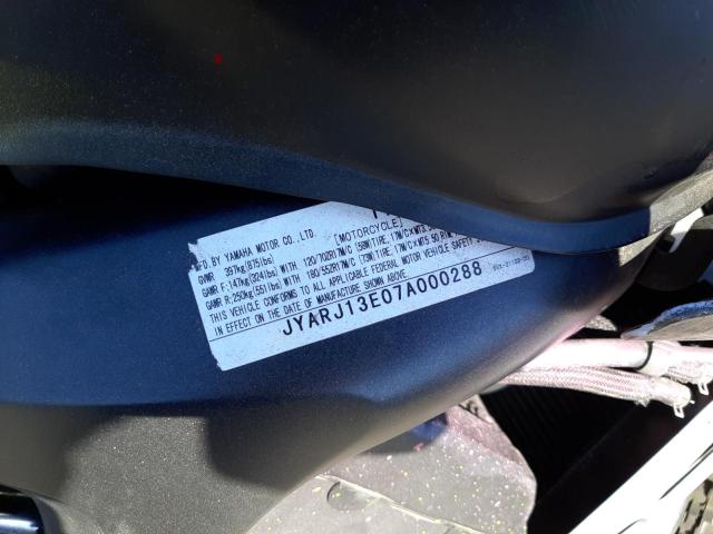 2007 YAMAHA FZ6 SHG JYARJ13E07A000288