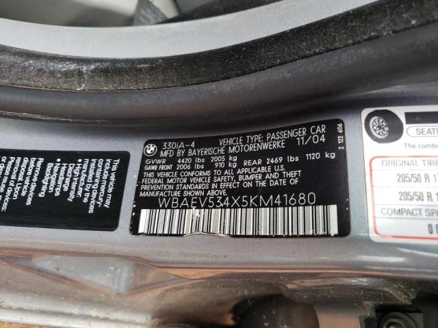 WBAEV534X5KM41680 BMW 330 I