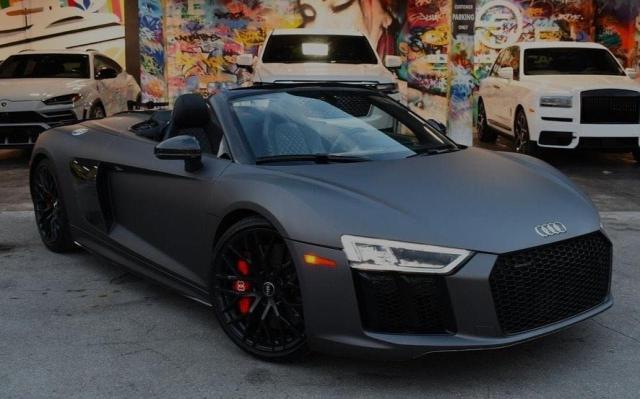Salvage cars for sale from Copart Homestead, FL: 2018 Audi R8 Spyder